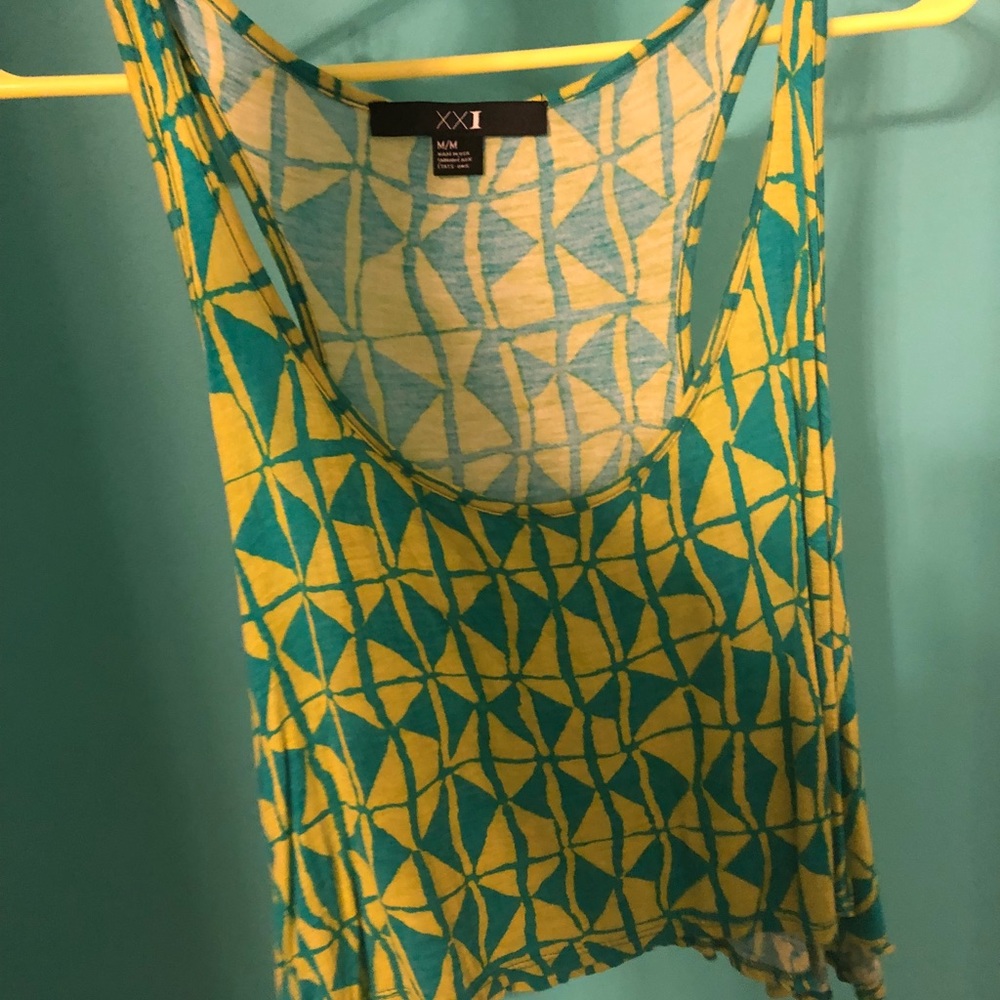 Blue/green tank top